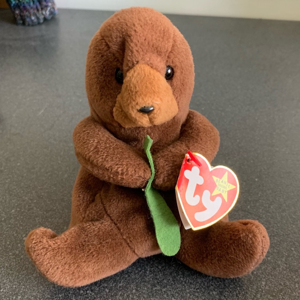 3/$12! Ty Beanie Baby - Seaweed the Otter - MWMT!